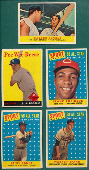 1958 Topps Lot of (143) W/ #375 Reese