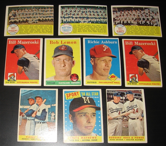 1958 Topps Lot of (143) W/ #375 Reese