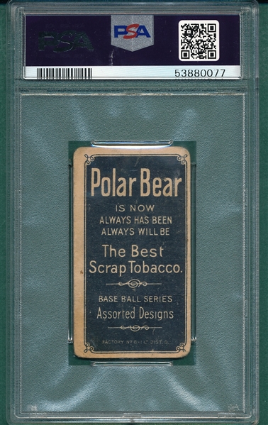 1909-1911 T206 Sweeney, NY, Polar Bear, PSA 1
