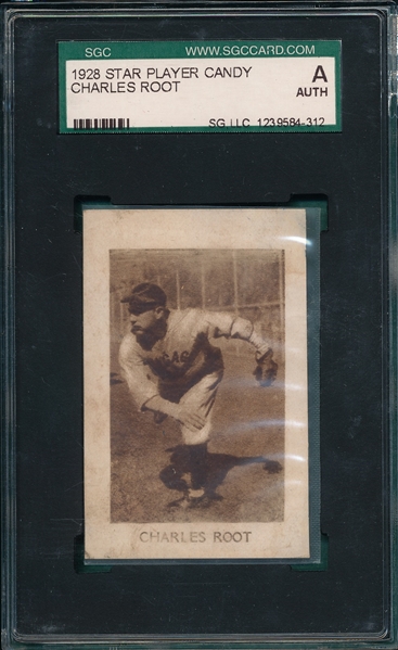 1928 Star Player Candy Charles Root SGC Authentic