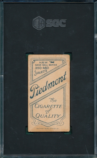1909-1911 T206 McGraw, Glove At Hip, Piedmont Cigarettes SGC 2.5
