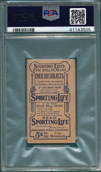 1911 M116 Mathewson Sporting Life PSA 1 *Pastel* *Presents Better*