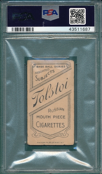 1909-1911 T206 Bescher, Hands In Air, Tolstoi Cigarettes PSA 2 (MC) *Wet Sheet Transfer*