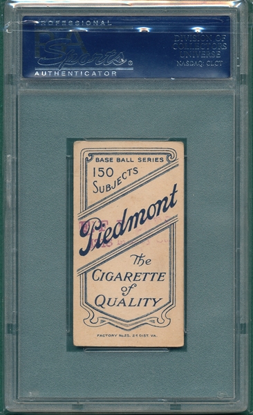 1909-1911 T206 Jacklitsch Piedmont Cigarettes PSA 4 (MK) *Stamped Back*