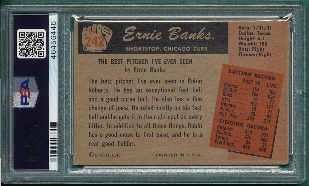 1955 Bowman #242 Ernie Banks PSA 4 *Hi #*