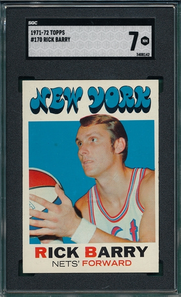 1971 Topps #170 Rick Barry SGC 7 *Rookie*