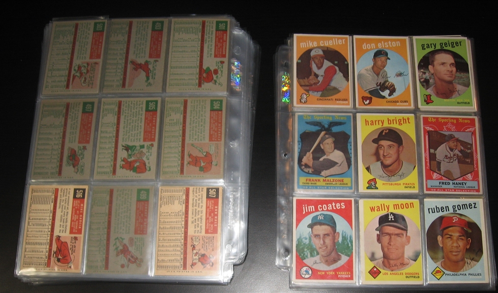 1959 Topps Lot of (441) W/ Aaron, Musial & Mantle