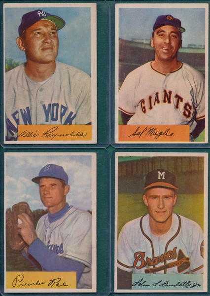 1954 Bowman Lot of (9) W/ #64 Mathews