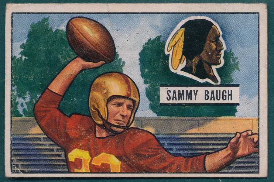 1951 Bowman Football #34 Sammy Baugh 
