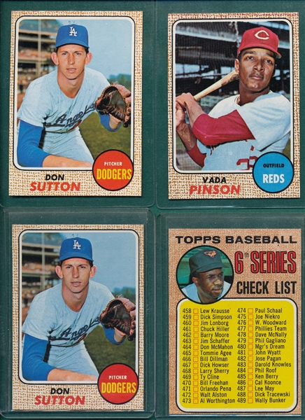 1968 Topps Lot of (88) W/ #103 Sutton (2) *Crease Free*