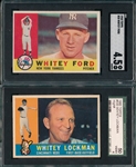 1960 Topps #535 Lockman & #35 Ford, Lot of (2) SGC