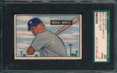 1951 Bowman #253 Mickey Mantle SGC 30 *Rookie*
