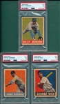 1948 Leaf #14 Johnson, #17 Overmire and #47 Vico, Lot of (3) PSA 3