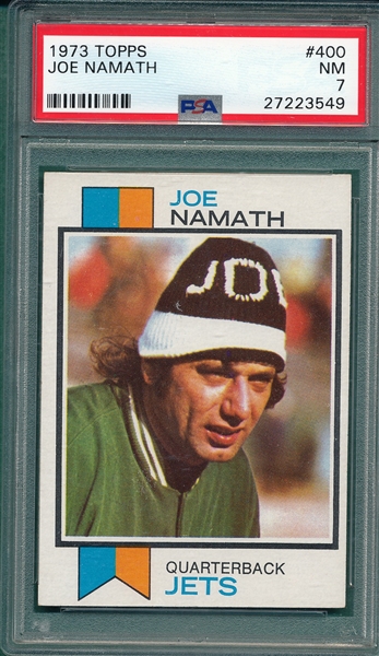 1973 Topps Football #400 Joe Namath PSA 7