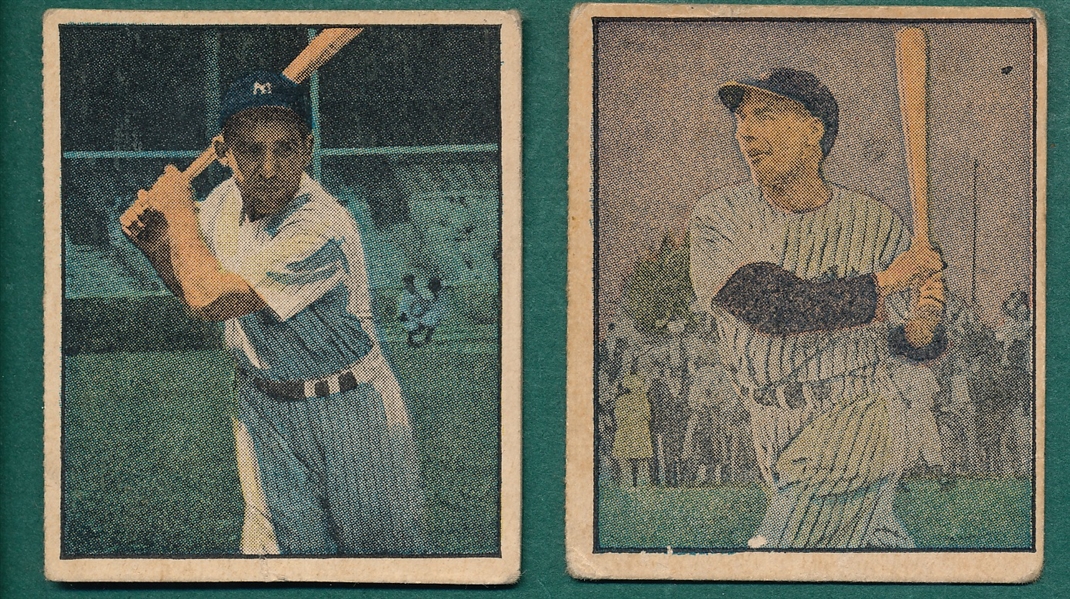 1951 Berk Ross Yankees Lot of (15) W/ Rizzuto & Berra