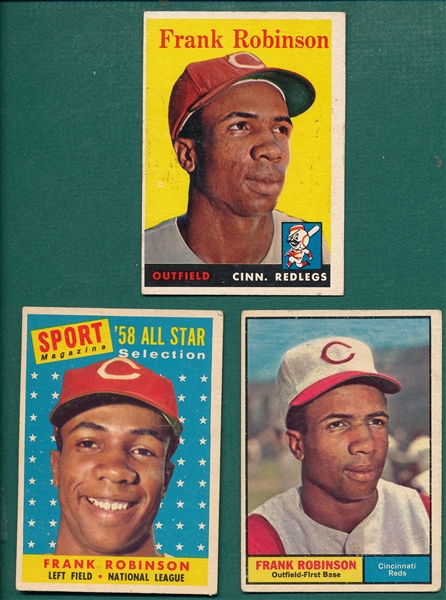 1958-72 Topps Lot of (9) Frank Robinson