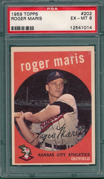 1959 Topps #202 Roger Maris PSA 6