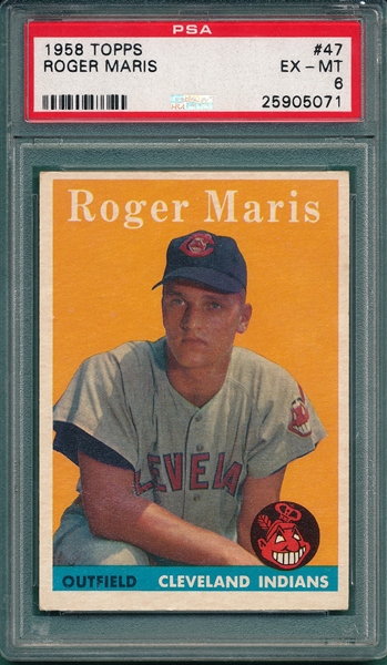 1958 Topps #47 Roger Maris PSA 6 *Rookie*
