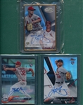 2018 Topps Gold/Chrome/Finest Jack Flaherty, Rookie, Autos, Lot of (3)