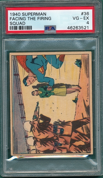 1940 Superman #36 Facing The Fire Squad PSA 4