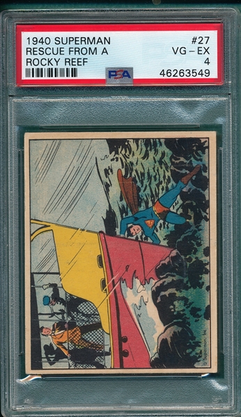 1940 Superman #27 Rescue From A Rocky Reef PSA 4