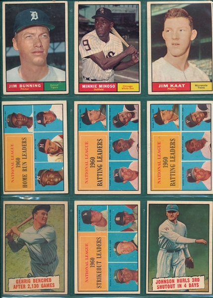 1961 Topps Lot of (428) W/ Aaron, Clemente & Mays 