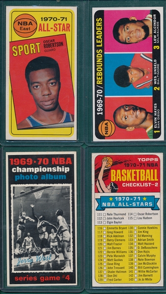 1970 Topps Basketball Lot of (46) W/ PSA 7, Robertson & Alcindor