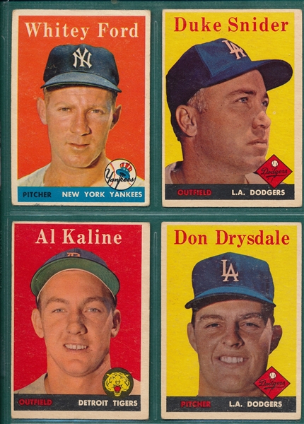 1958 Topps Lot of HOFers (4) W/ #320 Ford