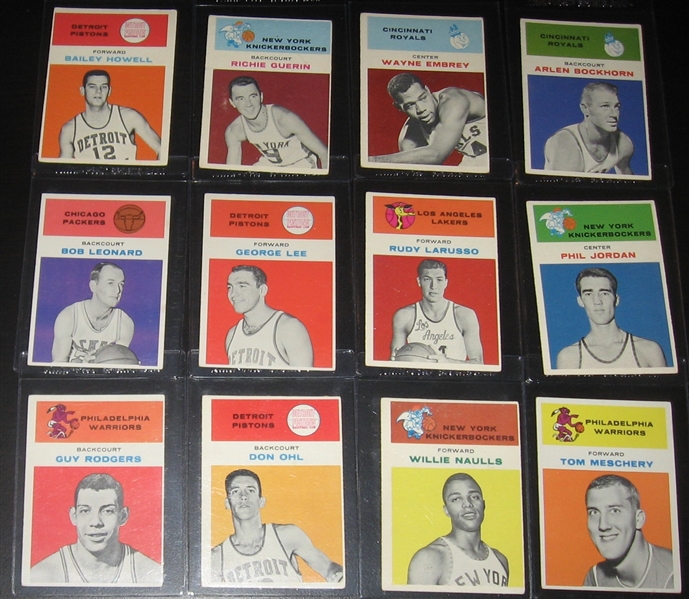1961 Fleer Basketball Partial Set (30/66) W/ #4 Walt Bellamy, Rookie
