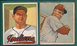 1950 Bowman #84 Ashburn & #148 Wynn, Lot of (2) 