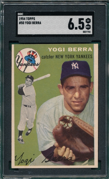 1954 Topps #50 Yogi Berra SGC 6.5