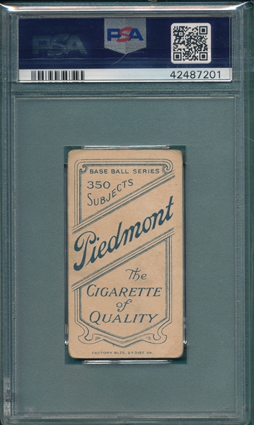 1909-1911 T206 Marquard, Portrait, Piedmont Cigarettes PSA 2