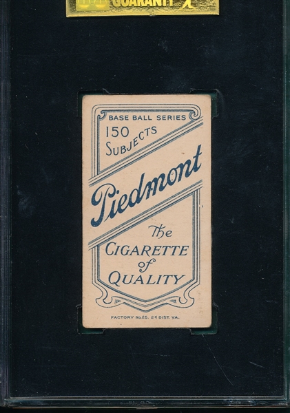 1909-1911 T206 Clarke, J. J., Piedmont Cigarettes SGC 60