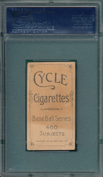 1909-1911 T206 Dougherty, Arm In Air, Cycle Cigarettes PSA 2 *460 Series*