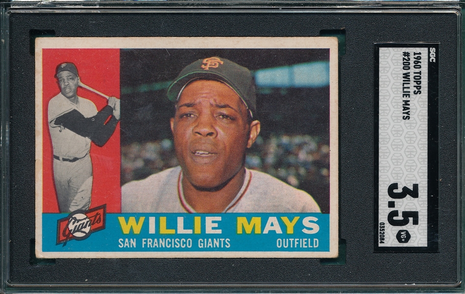 1960 Topps #200 Willie Mays SGC 3.5