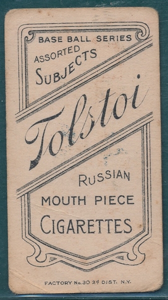 1909-1911 T206 Randall Tolstoi Cigarettes 