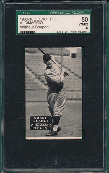 1933-36 Zeenut Vince DiMaggio, SGC 50
