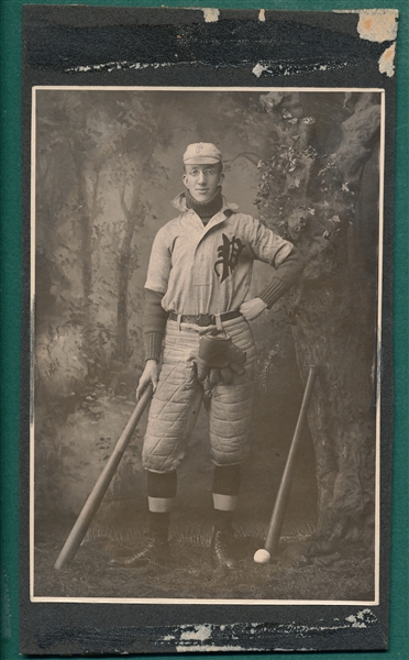 1900s Photo Baseball Player With Glasses