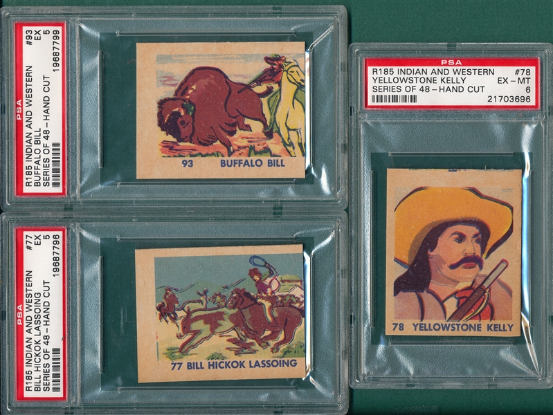1935 R185 Indian & Western Lot of (11) W/ #93 Buffalo Bill PSA