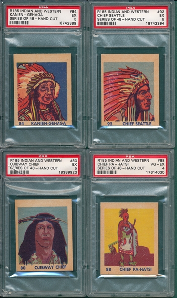 1935 R185 Indian & Western Lot of (11) W/ #93 Buffalo Bill PSA