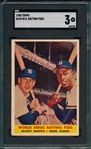 1958 Topps #418 WS Batting Foes W/ Mantle & Aaron, SGC 3