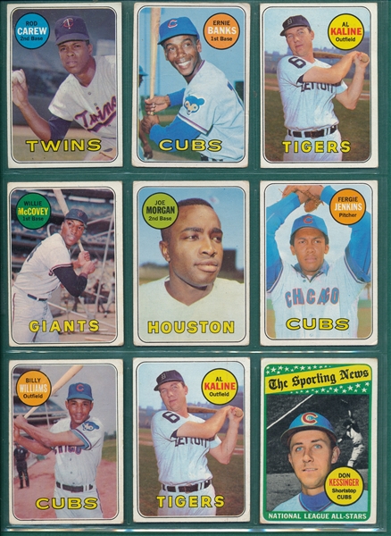 1969 Topps Lot of (9) W/ Banks