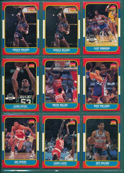 1986 Fleer Basketball Lot of (43) W/ Abdul-Jabbar & Bird