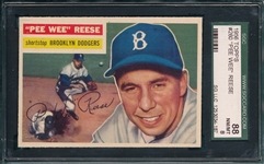1956 Topps #260 Pee Wee Reese SGC 88