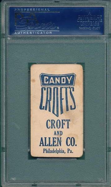 1909 E92 Doyle, Bay, Blue Croft's Candy PSA 1.5 