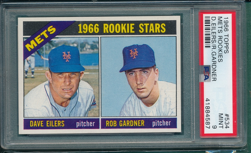 1966 Topps #534 Mets Rookie Stars, PSA 9 *MINT* *Hi #*