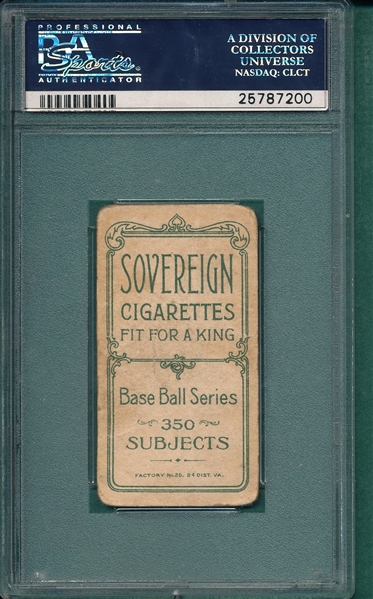 1909-1911 T206 Phelan Sovereign Cigarettes PSA 1 
