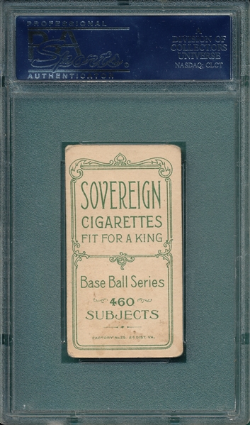 1909-1911 T206 Duffy Sovereign Cigarettes PSA 3
