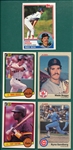 1983 Lot of (5) Rookies W/ Gwynn, Sandberg & Boggs