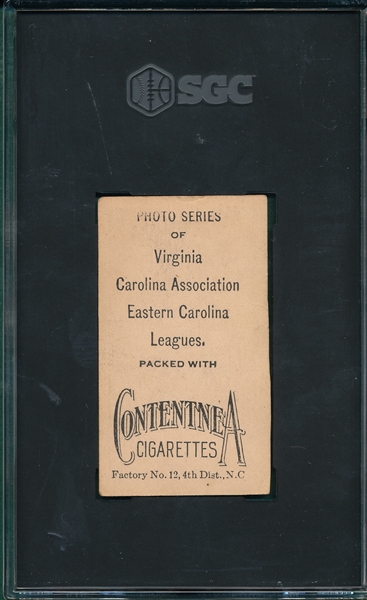 1910 T209 Beatty Contentnea Cigarettes SGC Authentic *Photo Series* 